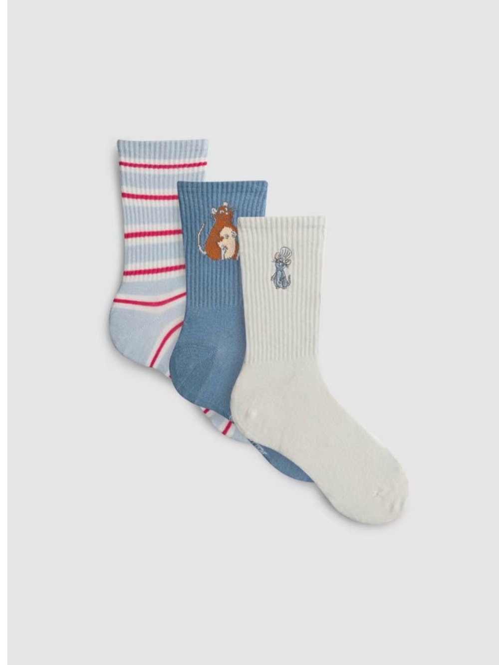 Primark 3pk Disney's Ratatouille Cotton-Blend Crew Socks